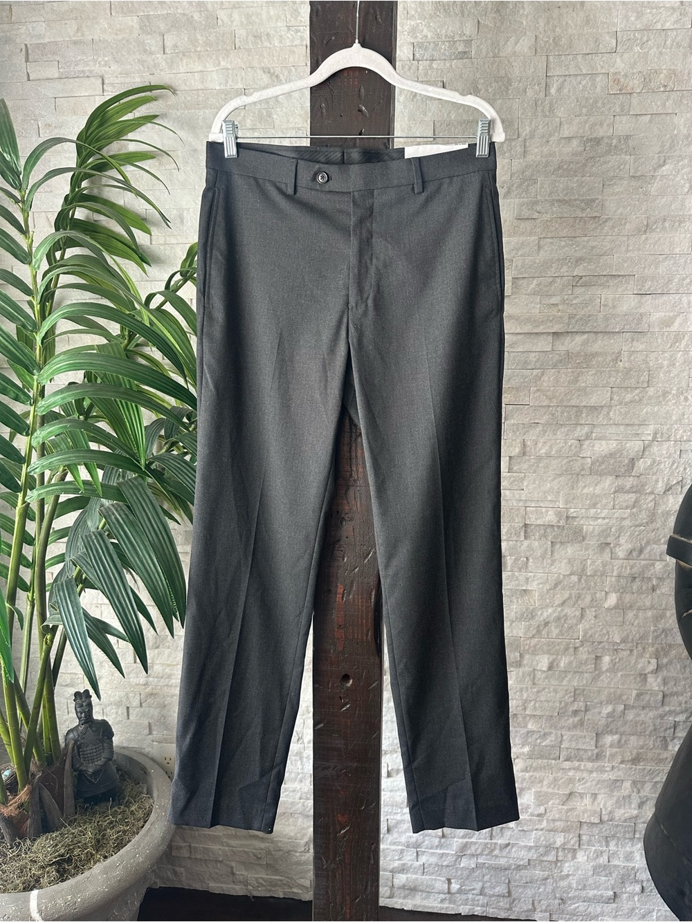 Ralph Lauren Ultraflex Charcoal Grey Classic Fit 32 x 32 Dress Pants New Tags